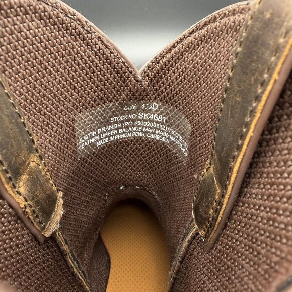 Justin Western Boots Kids Rugged Tan Buffalo 4.5D Embroidered Square Toe SK4681 - Picture 12 of 15